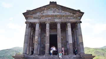 Front View of Garni Temple in Armenia