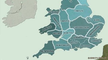 Map of the British Isles in AD 10