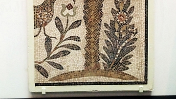 Jewish Mosaic of a Date Palm