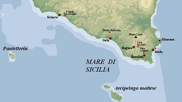 Map of Sicilian Dolmens