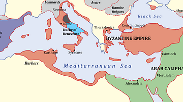 The Byzantine Empire, c. 650 CE.