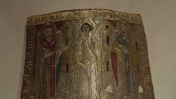 Georgian Liturgical Cuff with Mary and Saints