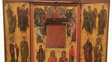 Georgian Triptych of the Virgin Mary