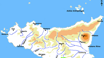 Map of Greek Sicily, 5th Century BCE