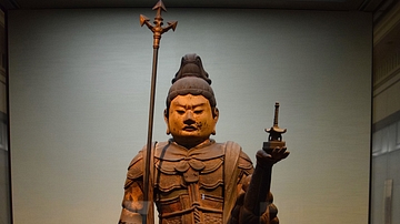 Japanese Bishamon Ten Scuplture