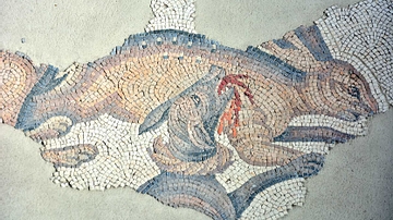 Hunting Rabbits, Byzantine Mosaic