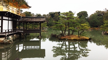 Side View of Kinkakuji Temple