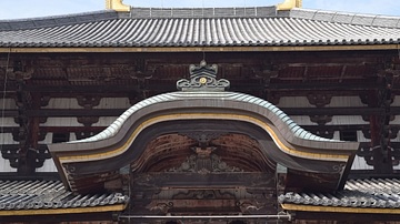 Ornate Roof of Daibutsuden at the Todaiji Temple Complex