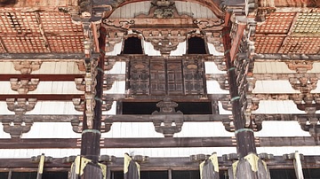 Façade of Daibutsuden or Great Buddha Hall of the Todaiji Temple Complex