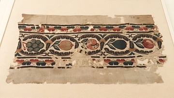 Coptic Fruited Medallion Scroll Band