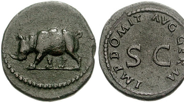 Imperial Roman Coin Portraying a Rhinoceros