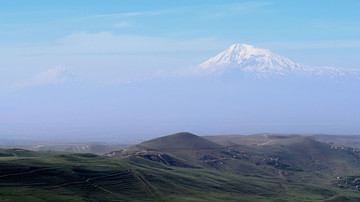 View of Mount Ararat from Armenia