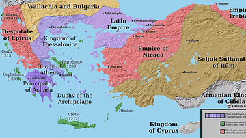 Division of the Byzantine Empire, 1204 CE.