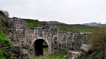 Walls of Amberd and Slopes of Mt Aragats