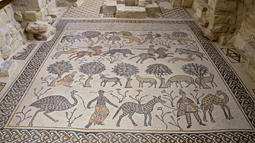 Mosaic in the Memorial Church of Moses, Mount Nebo