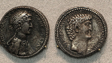 Silver Tetradrachm Portraying Antony and Cleopatra