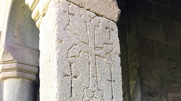 Khachkar Used as Pillar at Zorats Church