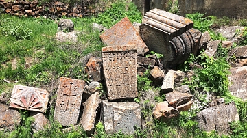 Architectural Ruins from Arates Monastery in Armenia
