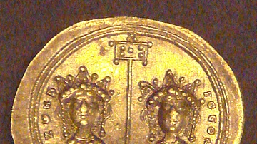 Gold Coin depicting Zoe and Theodora