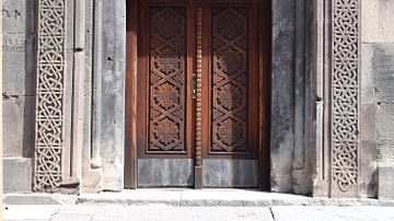 Decorate Doorway at Geghard Monastery