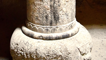 Ancient Pillar at Geghard Monastery