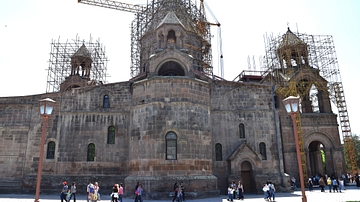 Side View of the Etchmiadzin Cathedral in Armenia