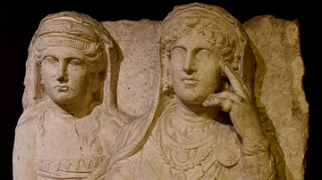 Funerary Relief from Palmyra of a Woman and Daughter