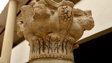 Capital with Ram's Head from Mangana Region