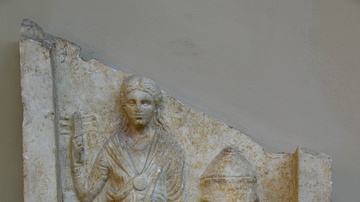 Roman Stele with a Relief of Isis