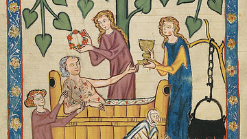 Medieval Noble Taking His Bath