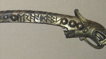 Gilt Silver Fitting, Possibly Seax Sheath