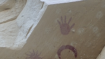 Supernova Pictograph, Chaco Canyon