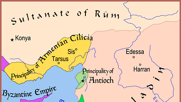 Map of The Latin East, 1190 CE