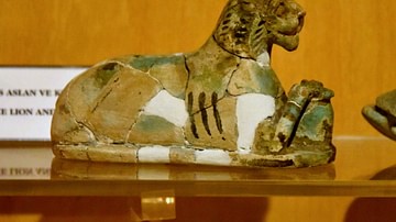 Faience Lion from Megiddo
