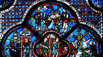 Detail, Good Samaritan Window, Chartres Cathedral