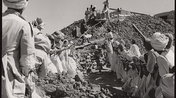 Workers Dismantling Semna West temple