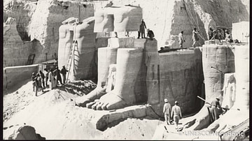 Dismantling of Abu Simbel Statues, 1966