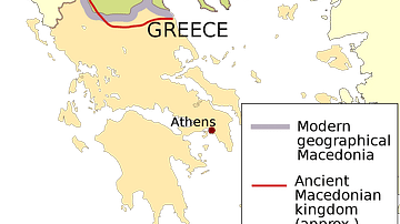 Ancient Macedon & Modern Political Map Overlay