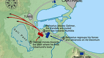 Map of the Battle of Ad Decimum