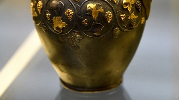 Gilded Silver Vase from Italy