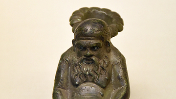 Bronze Lamp Depicting Silenus