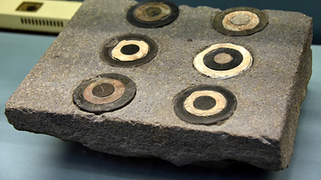 Black Basalt Slab with Inlays from Urartu