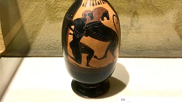 Heracles fighting Nemean Lion