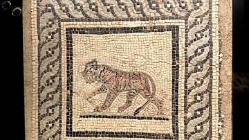 Roman Tiger Mosaic