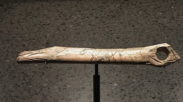 Prehistoric Carving of Horses on Bone