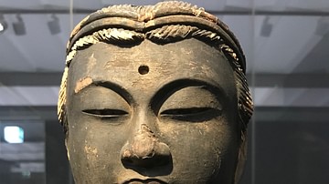 Fragment of a Japanese Bodhisattva Head