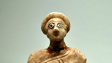 Statue of a Female Sumerian Worshipper from Khafajah [Front View]
