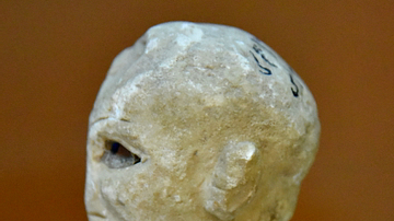 Head of a Sumerian Male from Tell Asmar [Left Side]