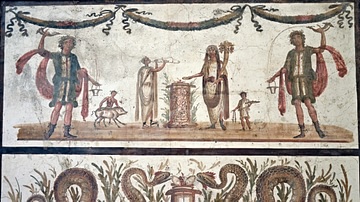 Pompeii Fresco with Lares