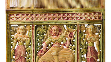 Painted Ivory Comb, Sri Lanka